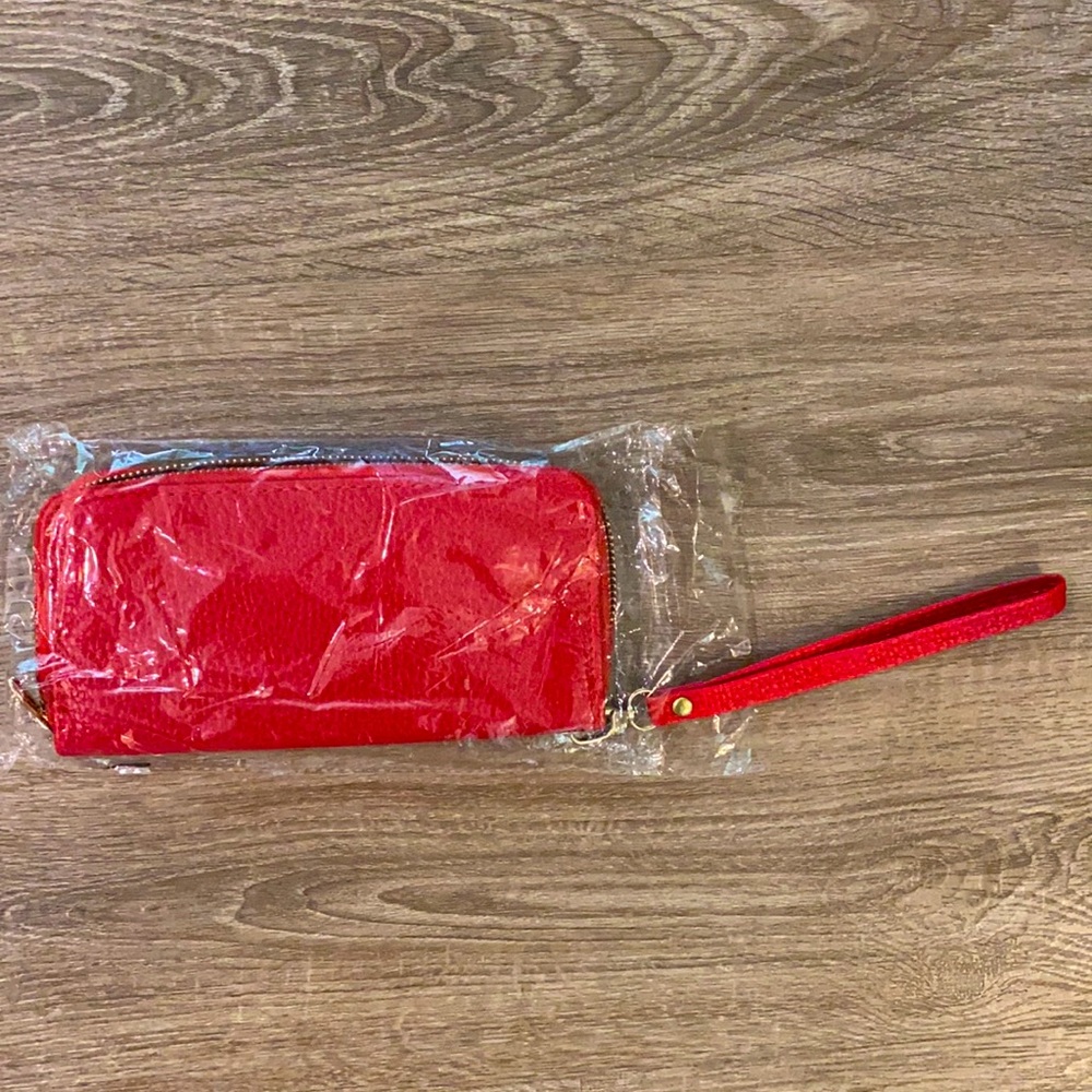 New Red Zipper Wallet